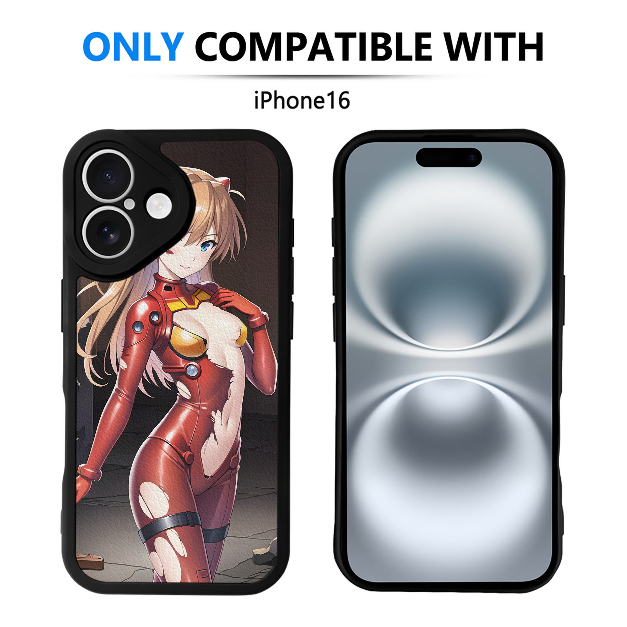 （画像用） EVA 新世紀エヴァンゲリオン 【iPhone 16シリーズ対応】シリコンスマホケース（レザー調） 材質：シリコン